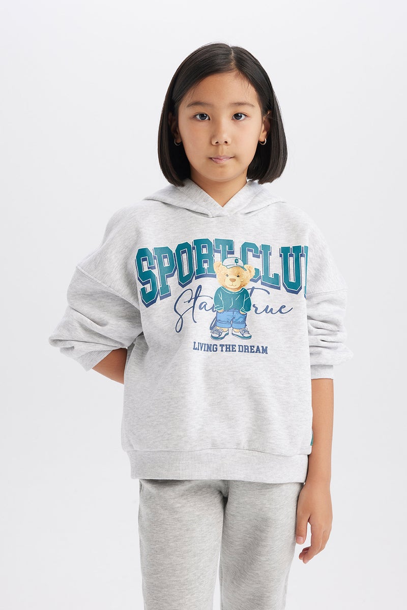 ديفاكتو هودي بناتي اوفر سايز رمادي - Image 3